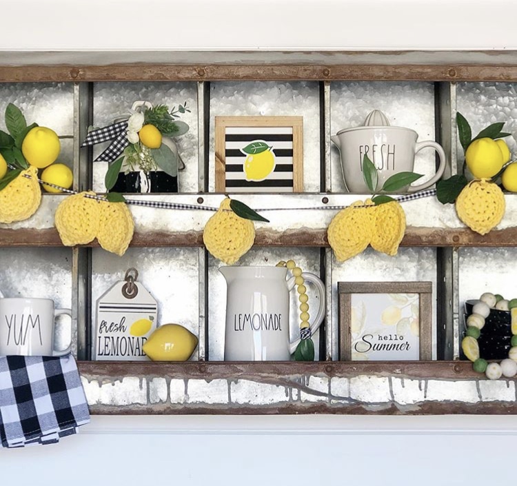 Chicken Nesting Boxes by Family Shiplap & Dunn with a chicken nesting box filled with lemon decor