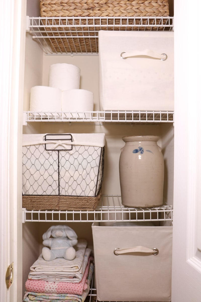 Pinterest to organize linen closet