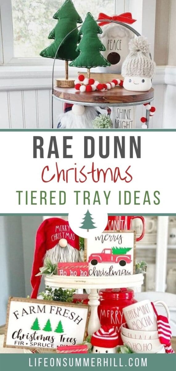 Christmas tiered tray Rae Dunn ideas