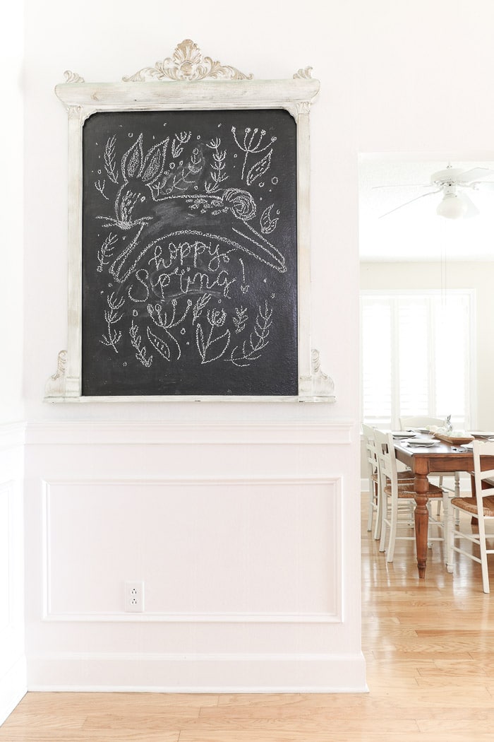 Spring farmhouse decor chalkboard art