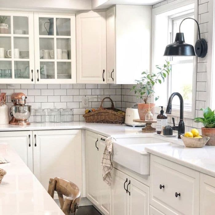A farmhouse kitchen sink by Decorating With Leila