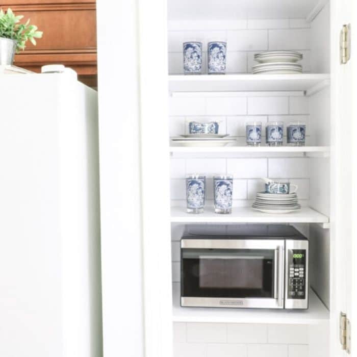 How to hide your microwave in your pantry