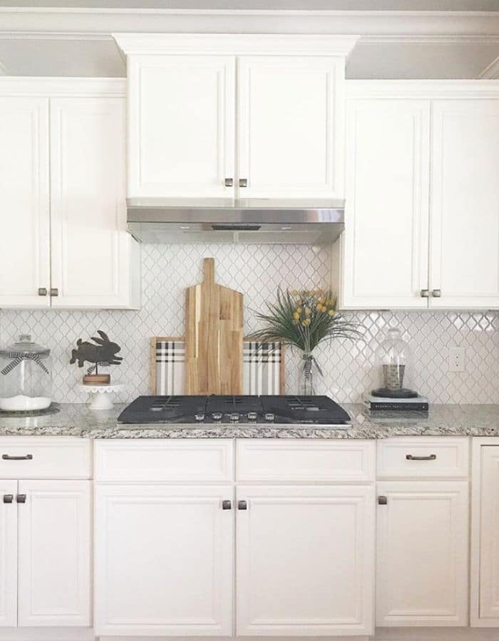 Alabaster White on Kitchen Cabinetry from The Highland Home
