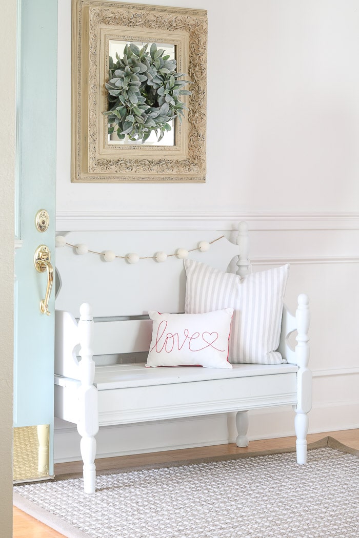 best white paint for interior walls using Sherwin Williams extra white in entryway